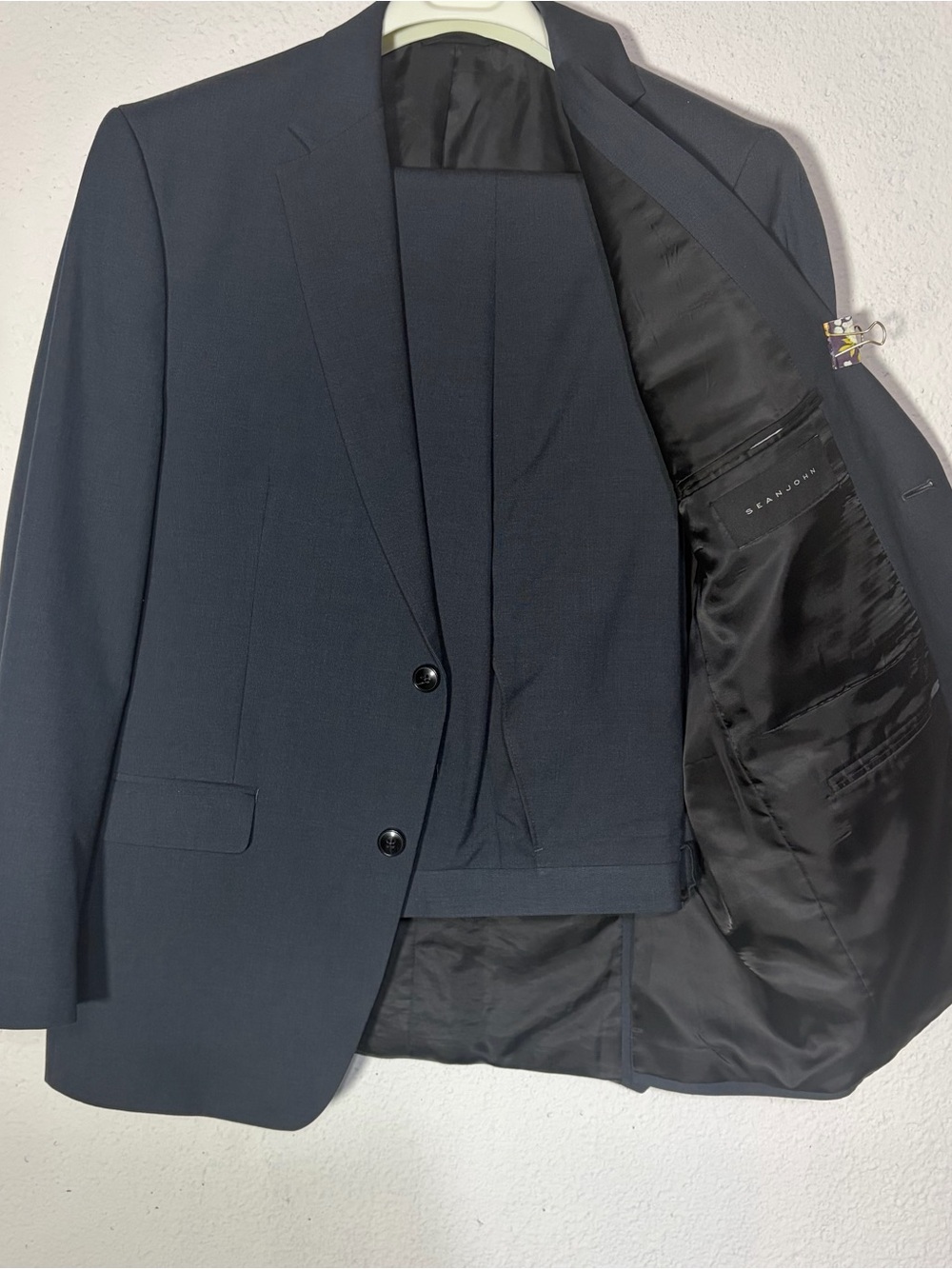 Sean John Men’s Gray 2-Piece Suit 42R Classic Fit Jacket & Pants